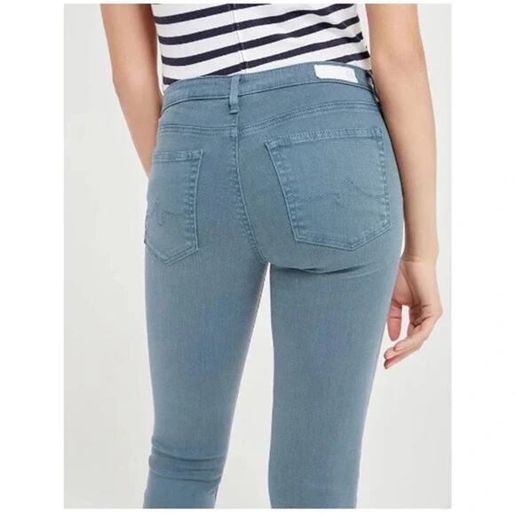 AG Prima Cigarette Ankle Jeans Blue Gray 32x28 NWT Sold Out - Picture 2 of 8